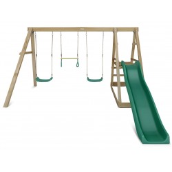 Lifespan Kids Winston 4-Station Timber Swing Set with Slide