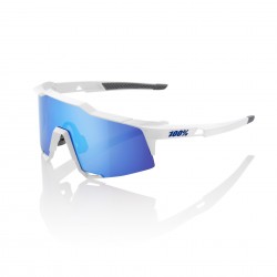 100% Speedcraft Sunglasses - Matte White/HiPER Blue