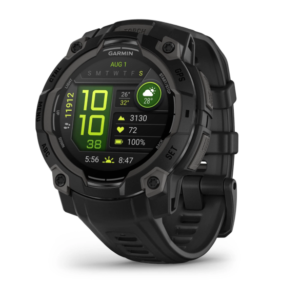 Garmin Instinct® 3 - 45mm AMOLED Black with Black Silicone Band