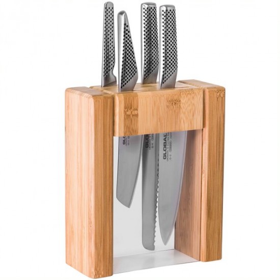 Global Teikoku 5 Piece Knife Block Set