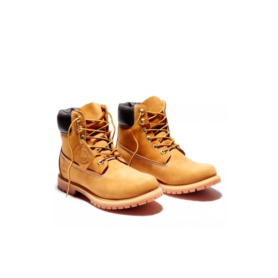 Timberland Women's 6-inch Premium Waterproof Boot - Wheat Nubuck - Size 8