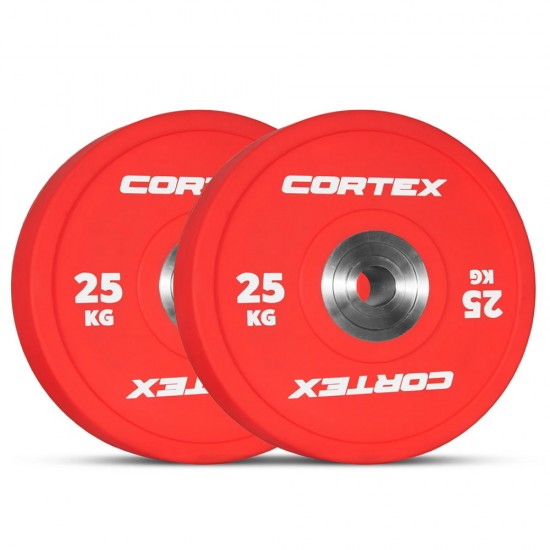 Lifespan Fitness CORTEX Competition 25kg Bumper Plate (Pair)